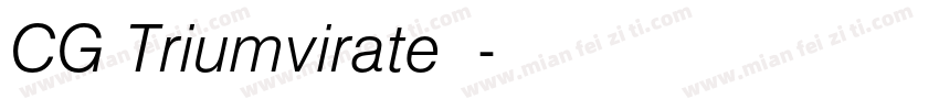 CG Triumvirate长粗字体转换